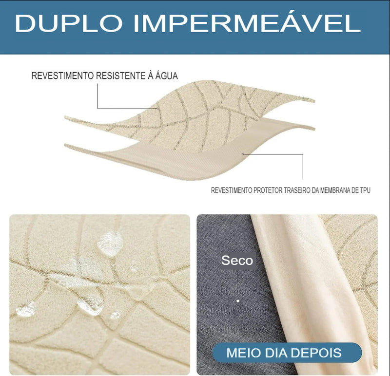 capas de cadeira jacquard - prova d'água com padrão de folhas