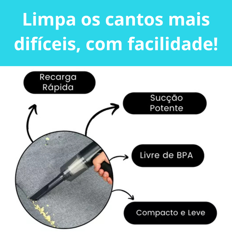 aspirador de pó sem fio portátil